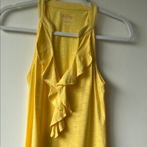 Lilly Pulitzer Vibrant Yellow Ruffle Tank
